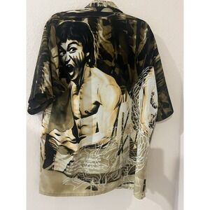 Vintage Y2K Bruce Lee Shirt The Dragon Movie MMA Martial Arts Fighting AOP Large